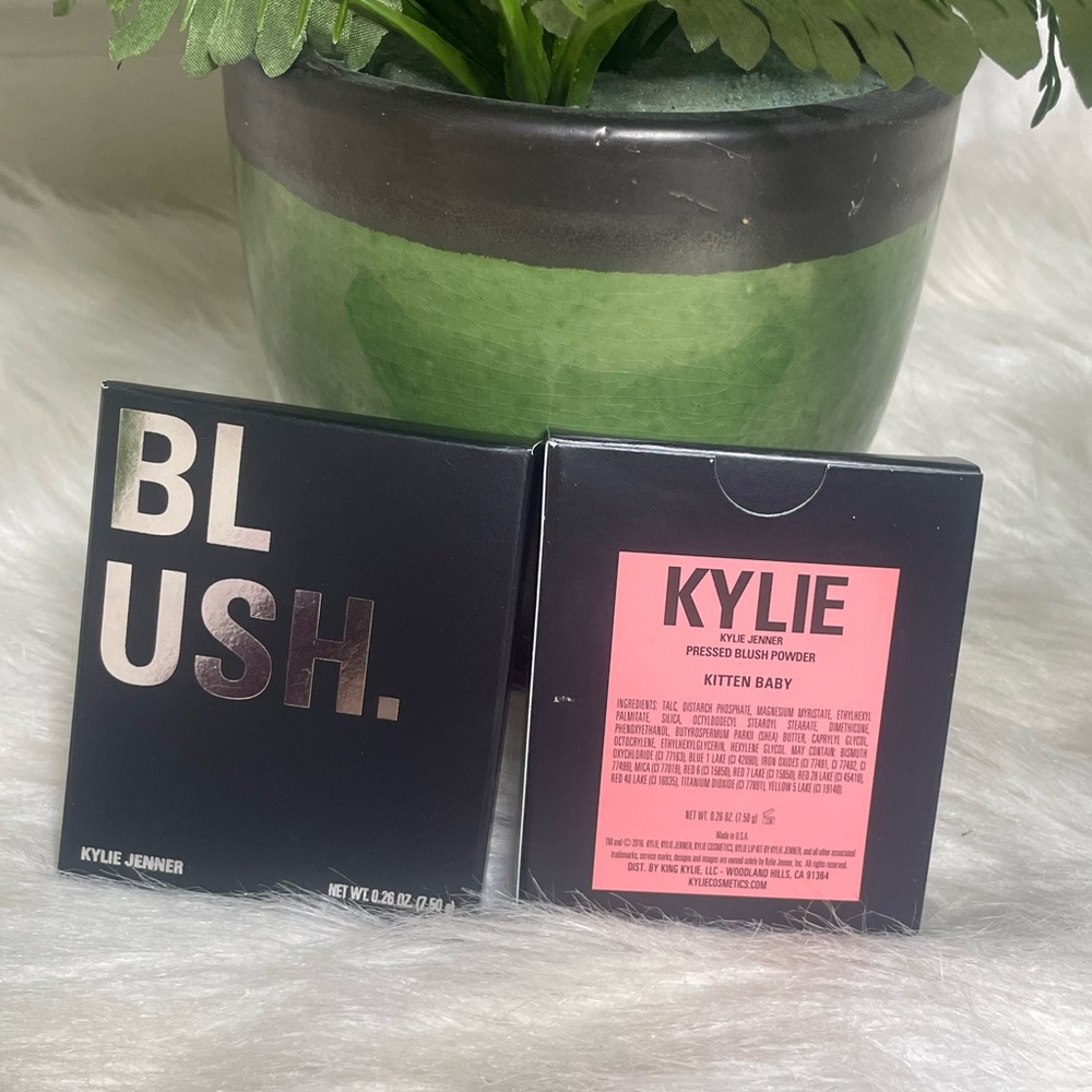 2 NIB New Kylie Jenner Cosmetics Pressed Powder Blush KITTEN BABY Bundle